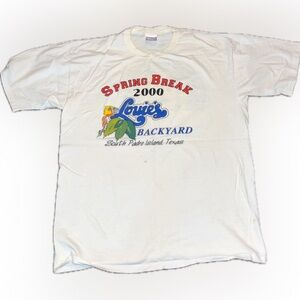 Vintage 2000 Spring Break Louie’s Backyard South Padre Island T-Shirt XL
